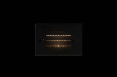 Black “Louvered” Look Deck Light