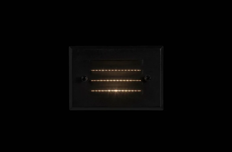 Black “Louvered” Look Deck Light