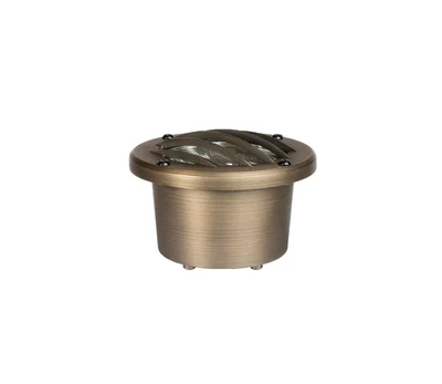 Brass Well Light with Louvered Look