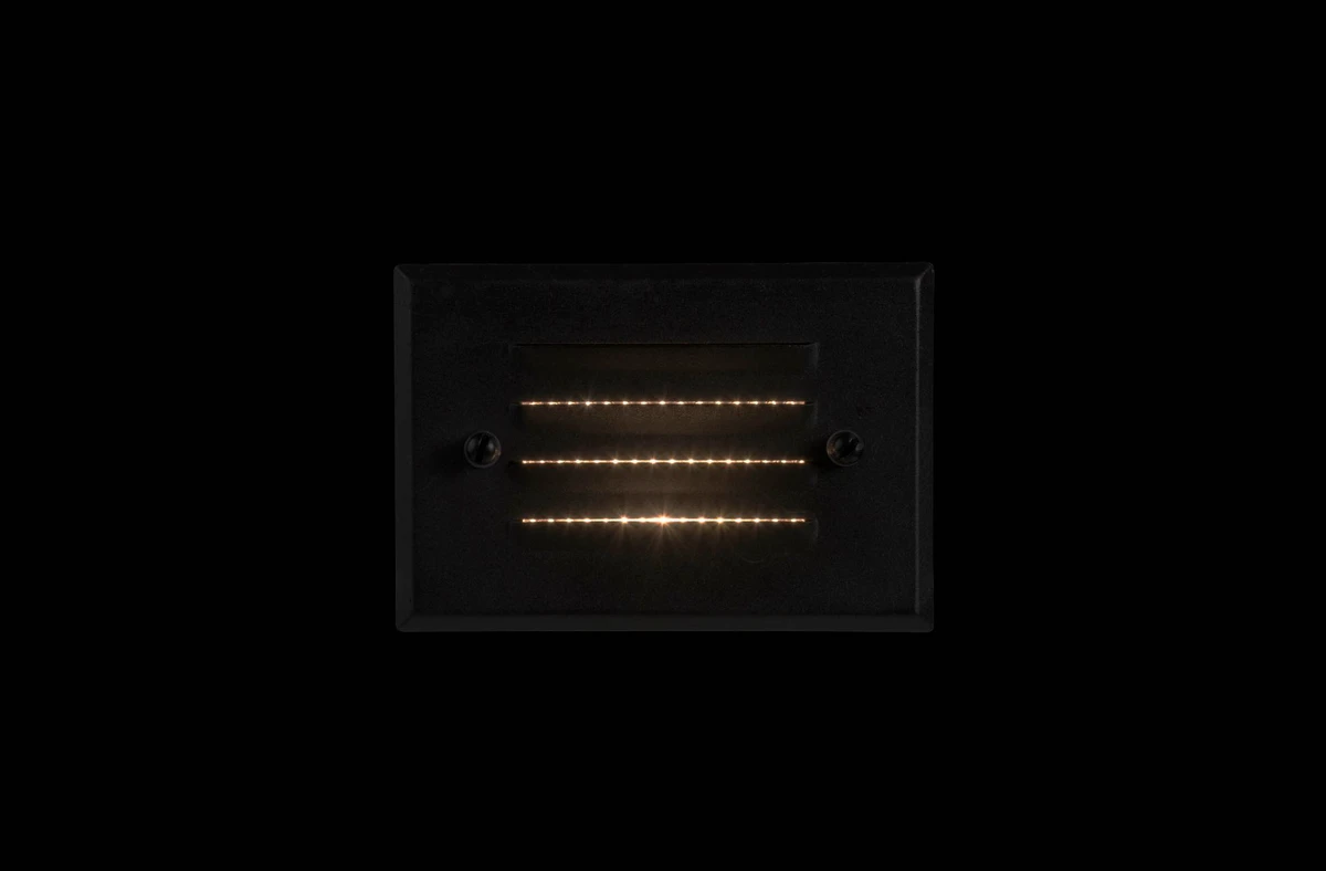 Black “Louvered” Look Deck Light