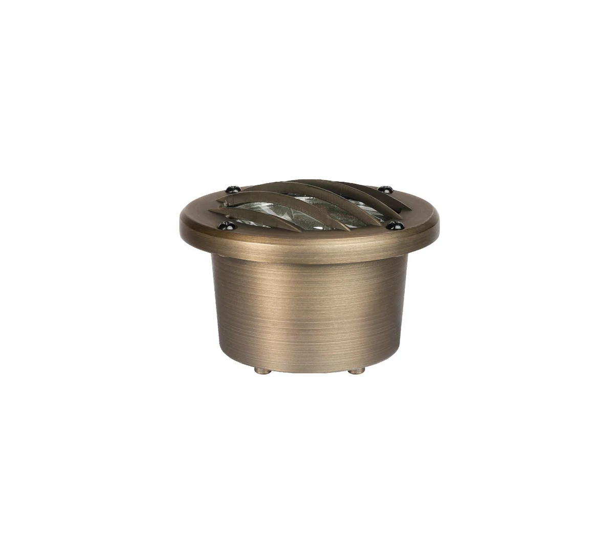 Brass Well Light with Louvered Look